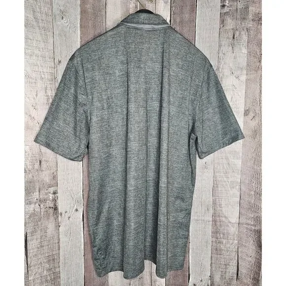NIKE DRI-FIT Golf Short Sleeve Polo SHIRT Gray ROCA PATRON Men's size Large - Picture 2 of 6